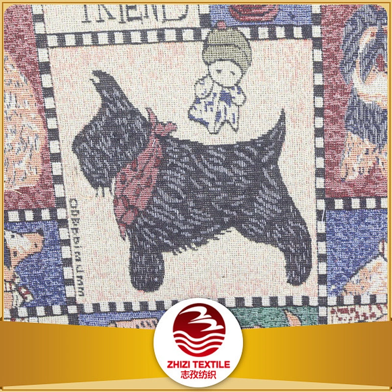 dog design woven fabric corporation from keqiao competitive price for furniture