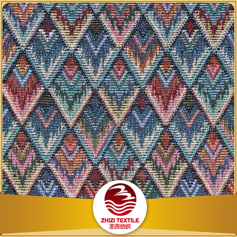 upholstery pattern jacquard fabric regular graphics colors design curtain textile mill popular in America