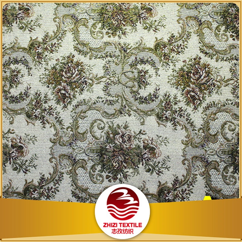 Europe design woven fabric jacquard sofa textile label from keqiao Albania in demand