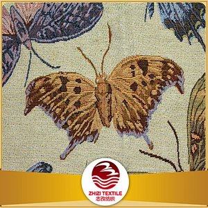 butterfly animal design hot sale sofa fabric in demand tapestry workshop keqiao