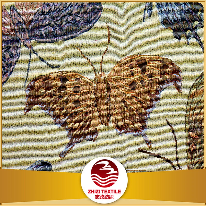 butterfly animal design hot sale sofa fabric in demand tapestry workshop keqiao