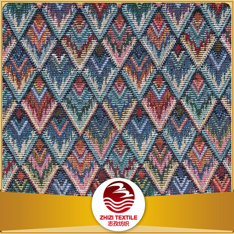 upholstery pattern jacquard fabric regular graphics colors design curtain textile mill popular in America