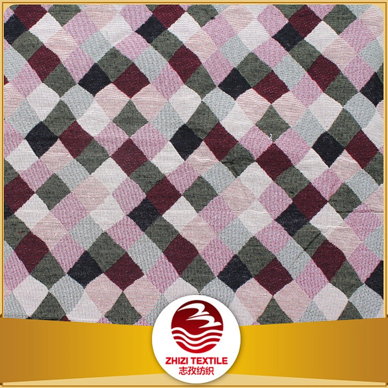 America geometry diamond colorful design high quality polyester cotton material textile mill from shaoxing