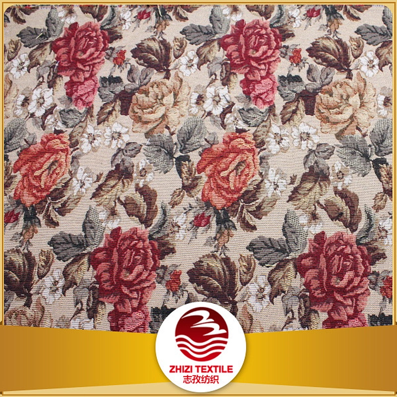Woven fabric floral pattern classic deisgn for sofa fabric Chile Uruguay style factory