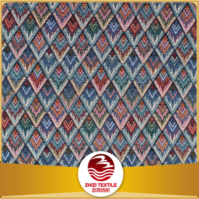 upholstery pattern jacquard fabric regular graphics colors design curtain textile mill popular in America