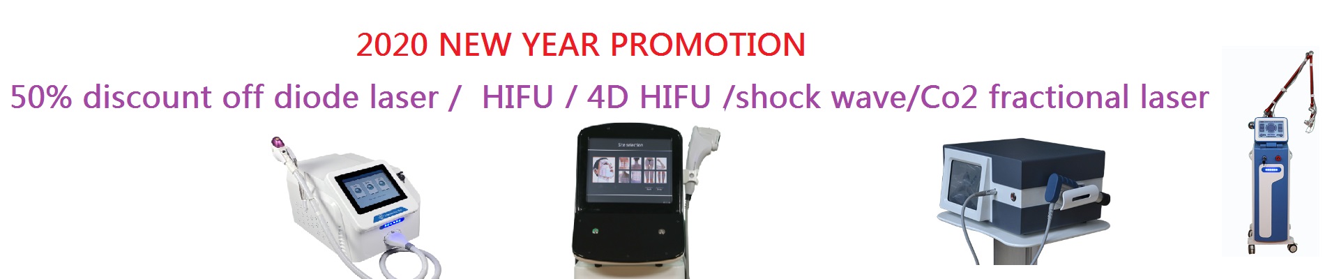 2020 biggest promotion on diode laser hifu 4D hifu shock wave co2 fractional laser