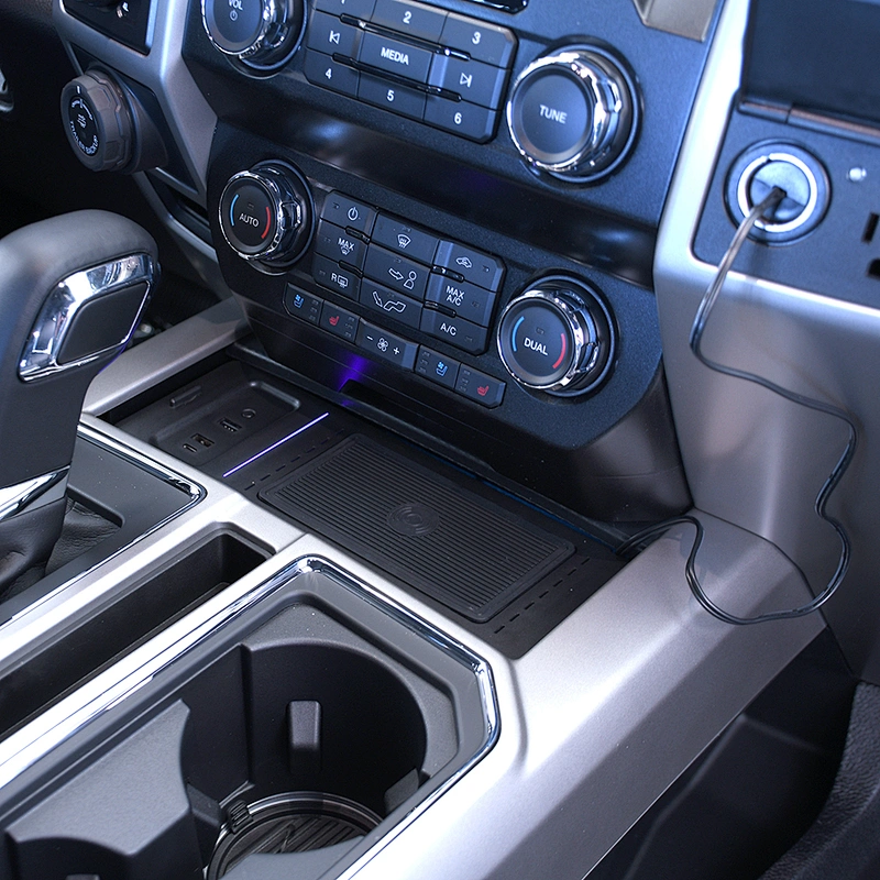 WIRELESS PHONE CHARGER FOR CAR FORD F150 ,FAST CHARGEUSB CAR CHARGER AUTOMATIC CAR WIRELESS CHARGER