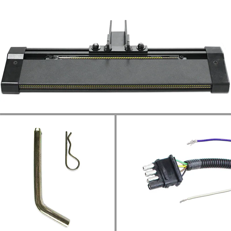 DOCTOR 4X4 ALUMINIUM TRAILER HITCH STEP BOLT WITH LED LIGHT BAR
