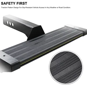 DOCTOR 4X4 ALUMINIUM TRAILER HITCH STEP BOLT WITH LED LIGHT BAR