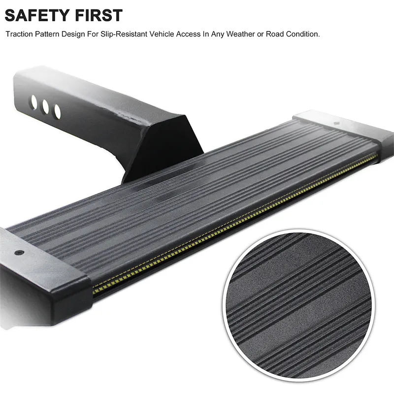 DOCTOR 4X4 ALUMINIUM TRAILER HITCH STEP BOLT WITH LED LIGHT BAR