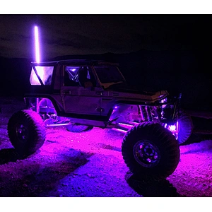 MULTICOLOR RGB LED WHIPS CHASING LIGHT BLUETOOTH REMOTE CONTROL COLORSMART