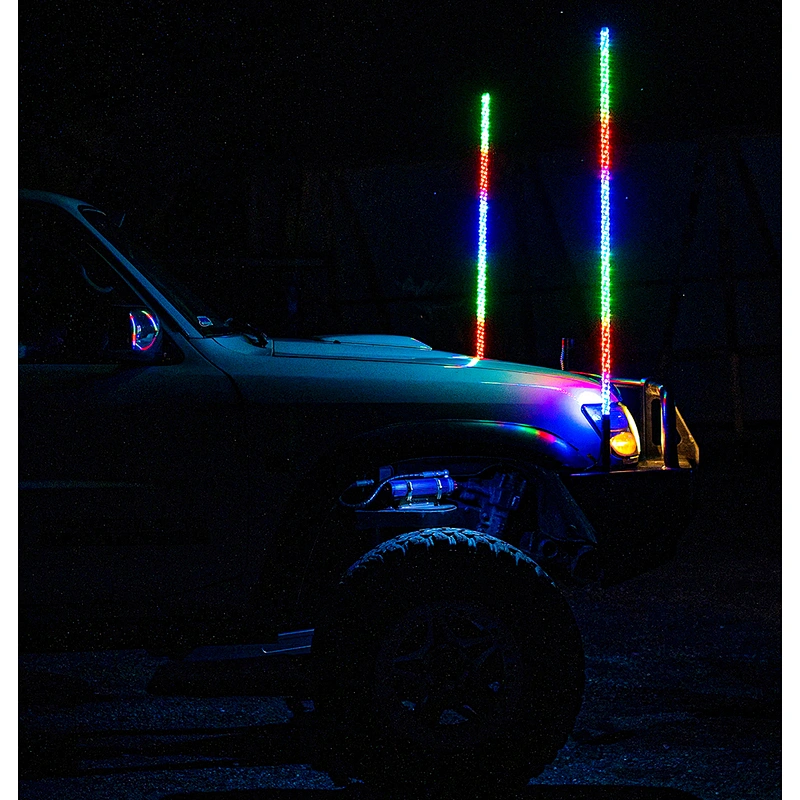 MULTICOLOR RGB LED WHIPS CHASING LIGHT BLUETOOTH REMOTE CONTROL COLORSMART