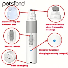 Rechargeable Electric Nail Clipper Pet Nail Grinder