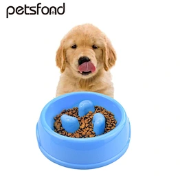 Dog Cat Slow Eating Interactive Pet Feeder Bowl
