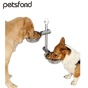 Double Elevated Raised Pet Food Water Bowl Stand Feeder