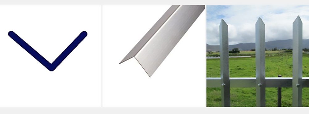L-section steel palisade fence