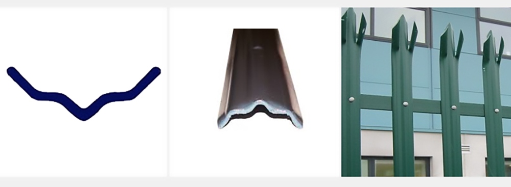 D-section palisade fence