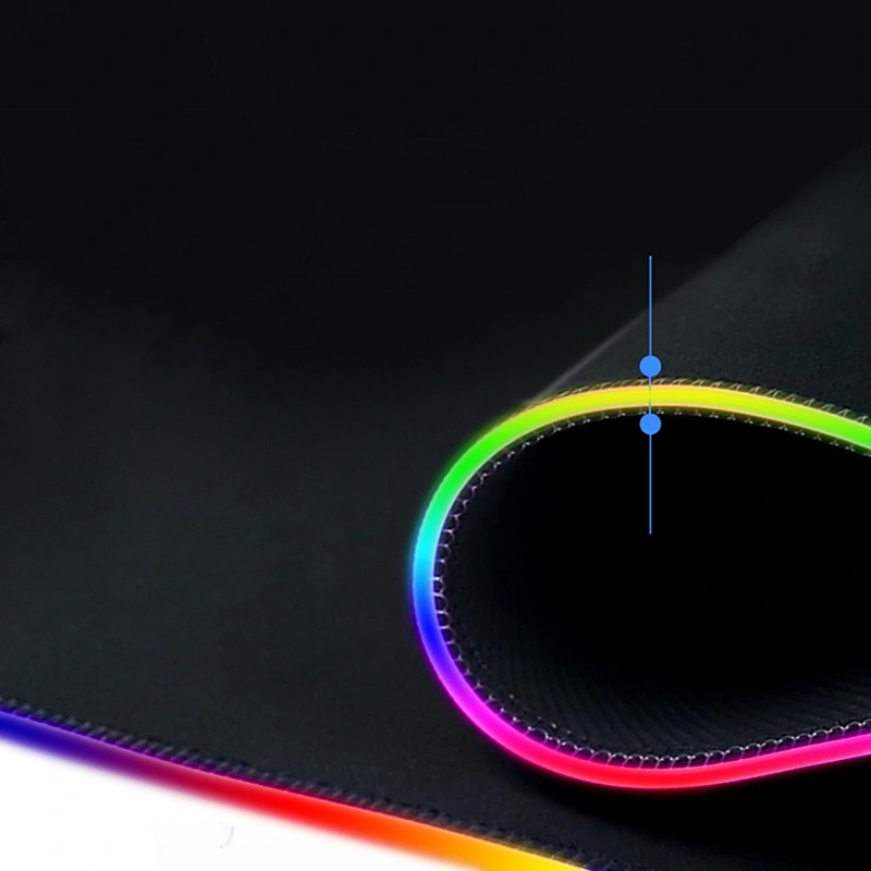 Premium-Textured RGB backlit mouse pad with Stitched Edge popular 14 kinds of lighting Non-Slip Rubber Base Mouse mat GMS-X3