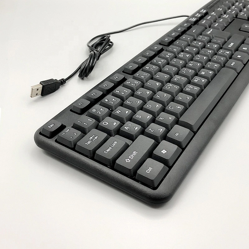Cheap basic hot selling good quality USB wired keyboard for home office business K-308C