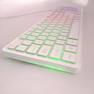 Esuntec NEW Chocolate Square keys USB wired keyboard with LED backlight for computer and laptop KBL-103S-W