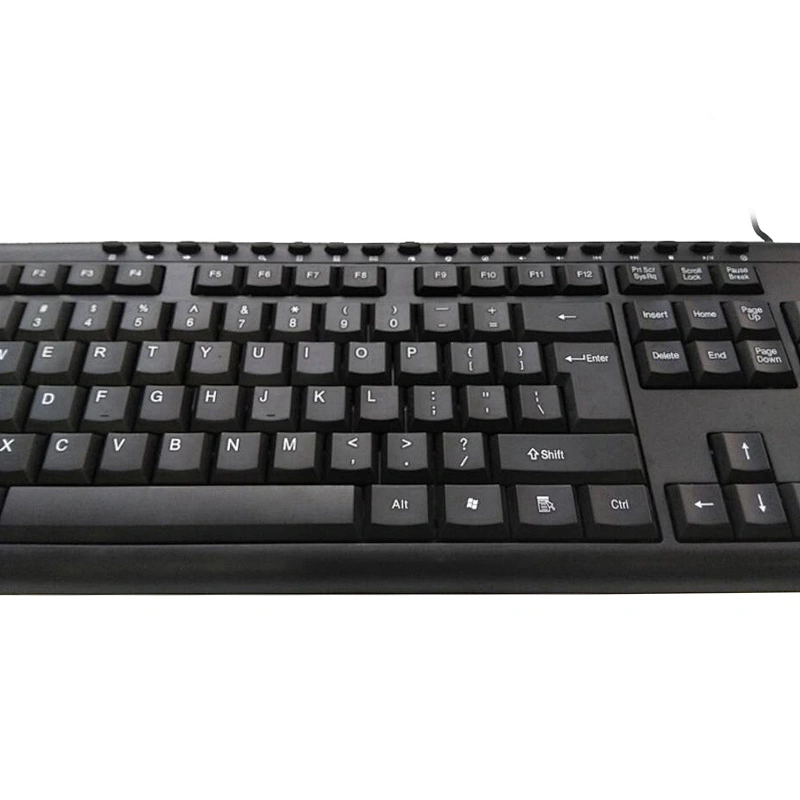 New Ergonomic waterproof computer keyboard multi language layout USB wired office multimedia keyboard for PC desktop KM-206