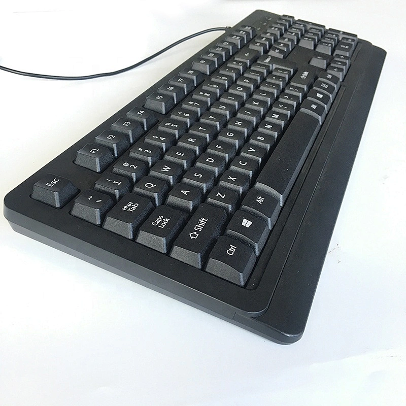 High quality ABS customized big computer office wired USB keyboard with palm rest K-111