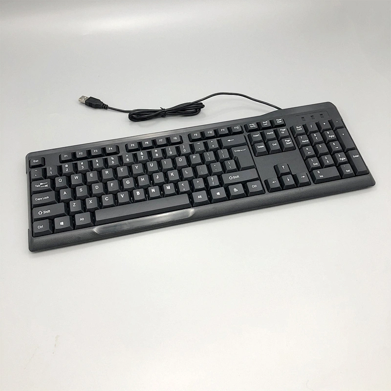 Big Ergonomic full size computer home office customized US French IT Spanish layout wired USB keyboard with number pad