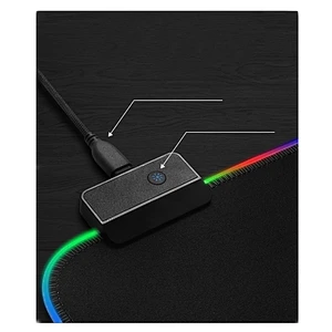 Premium-Textured RGB backlit mouse pad with Stitched Edge popular 14 kinds of lighting Non-Slip Rubber Base Mouse mat GMS-X3