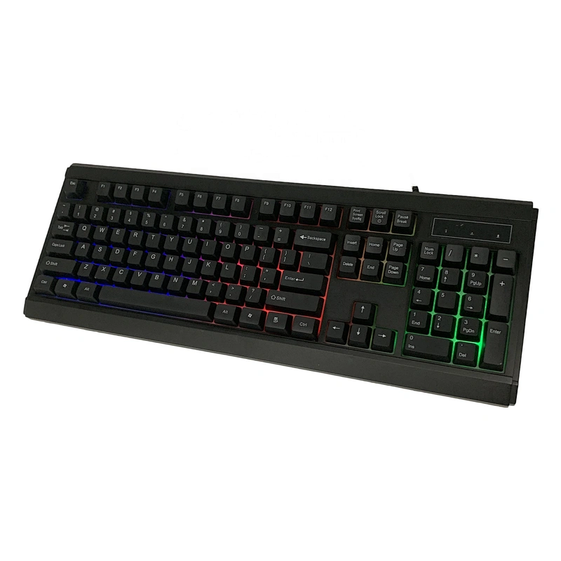 New OEM Big Wired Multimedia USB Gaming Keyboard With Mixture 3Colors Led Light For Gamers KBL-315