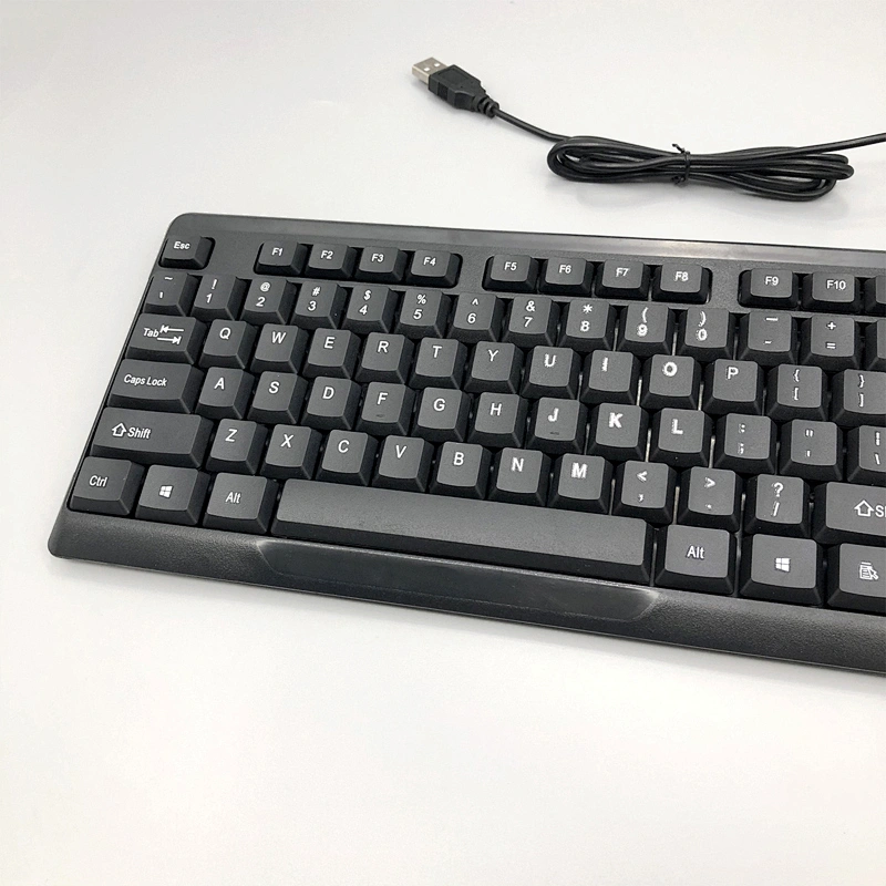Big Ergonomic full size computer home office customized US French IT Spanish layout wired USB keyboard with number pad