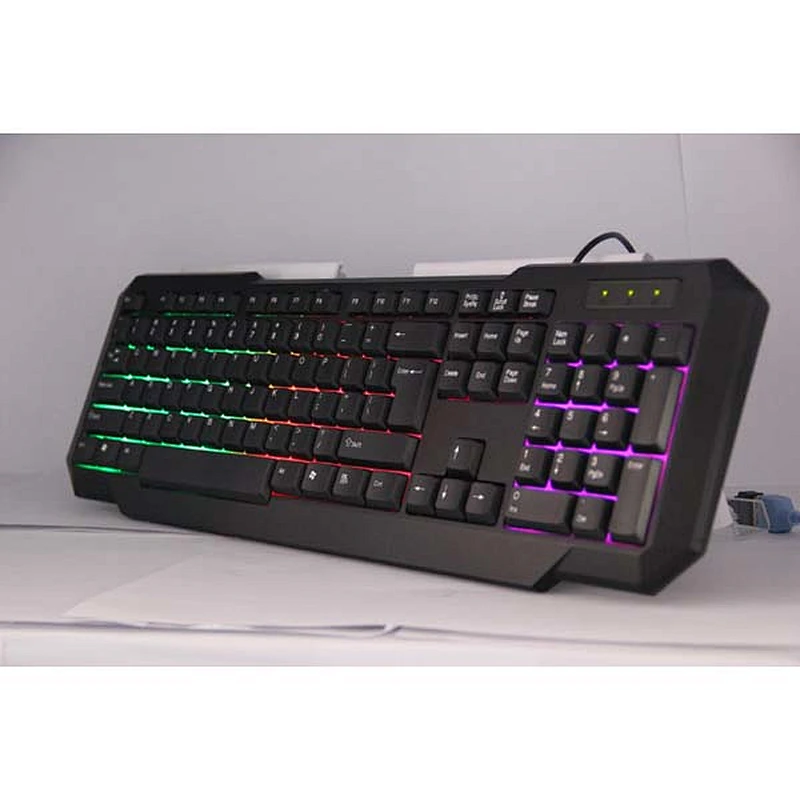 Professional USB Wired 3 Colors LED Light Multimedia Gaming Keyboard KBL-311