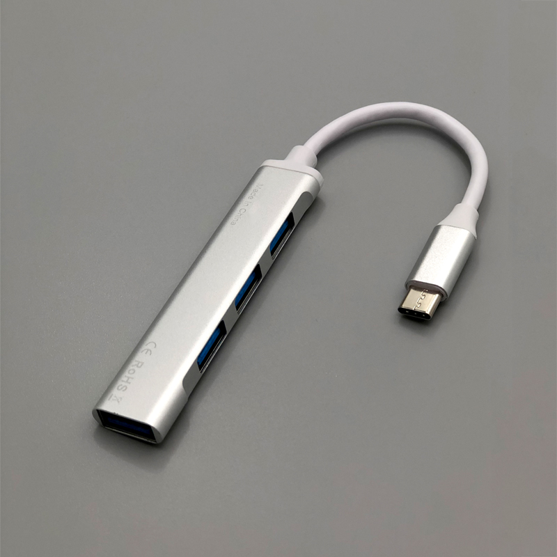Hot sale reliable  computer accessories Aluminium alloy Type C 3.0 hub 4 port cable  ESC-219