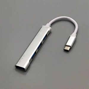 Hot sale reliable  computer accessories Aluminium alloy Type C 3.0 hub 4 port cable  ESC-219