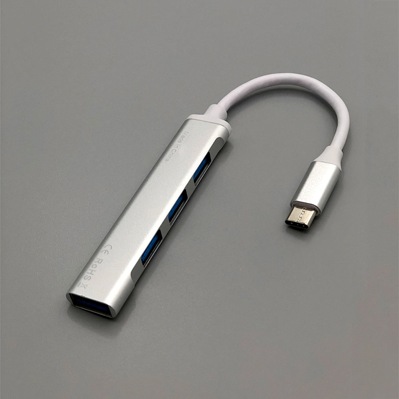 Hot sale reliable  computer accessories Aluminium alloy Type C 3.0 hub 4 port cable  ESC-219