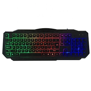 New competitive USB gaming multimedia keyboard with mixture 3color led light for professional gamer