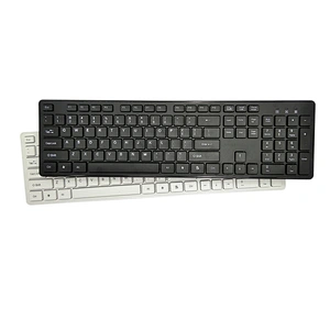 Hot selling super slim quiet 2.4G wireless keyboard full size compact thin computer wireless office keyboard KW-103P