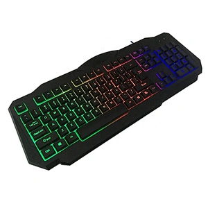 New competitive USB gaming multimedia keyboard with mixture 3color led light for professional gamer