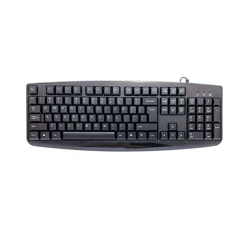 OEM Wired standard basic USB 104 Keys black Arabic Spainish UK  French Russian Keyboards for Computer office keyboard K-107B