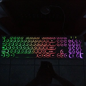 Esuntec NEW Chocolate Square keys USB wired keyboard with LED backlight for computer and laptop KBL-103S-W
