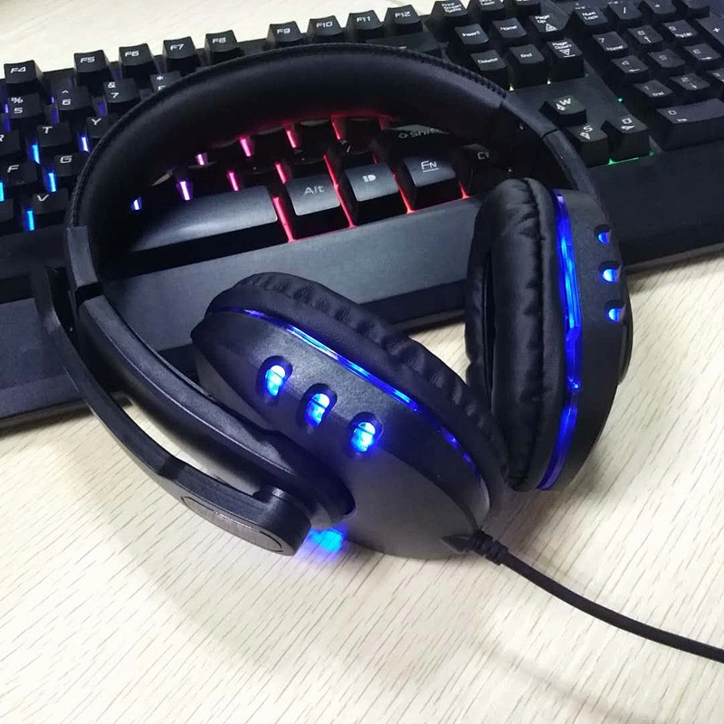 Gaming Computer OEM Hot Selling LED Light Headset With Mic HG-878