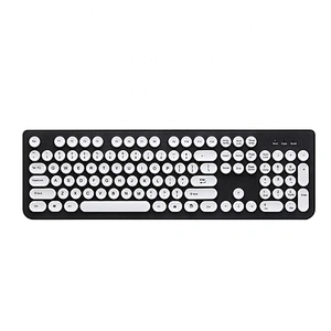 New fashion Office Classic Design Retro round keys keyboard slim chocolate Keys Wired USB Keyboard K-103R