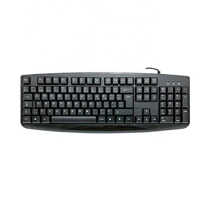 OEM Wired standard basic USB 104 Keys black Arabic Spainish UK  French Russian Keyboards for Computer office keyboard K-107B