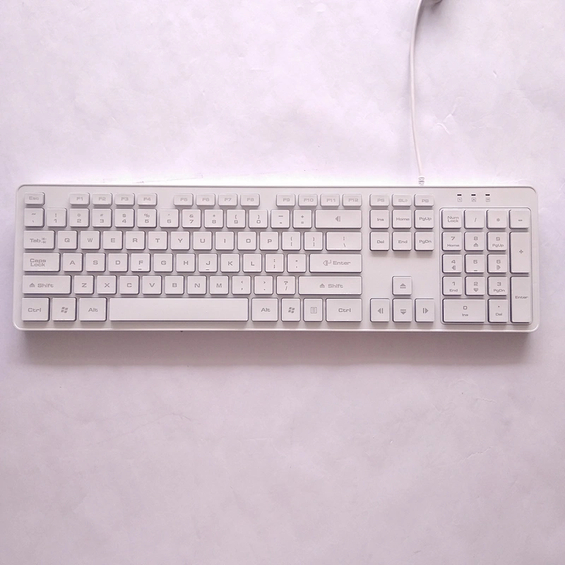 Esuntec NEW Chocolate Square keys USB wired keyboard with LED backlight for computer and laptop KBL-103S-W