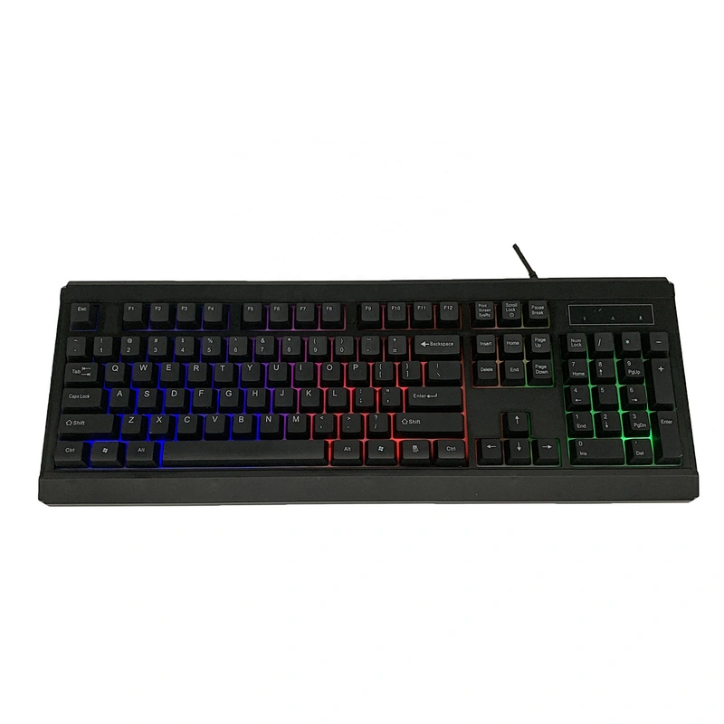 New OEM Big Wired Multimedia USB Gaming Keyboard With Mixture 3Colors Led Light For Gamers KBL-315