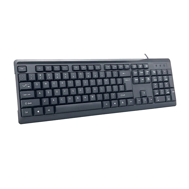 Big Ergonomic full size computer home office customized US French IT Spanish layout wired USB keyboard with number pad