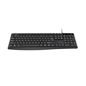 Hot selling full size desktop PC wired USB office business standard US UK Spanish Russia Arabic keyboard K-107S