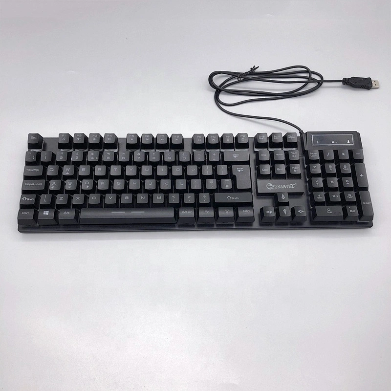 Hot selling wired backlight Gaming Mechanical 104/105 Keys UK Spain US Russian layout gaming keyboard KBL-003J