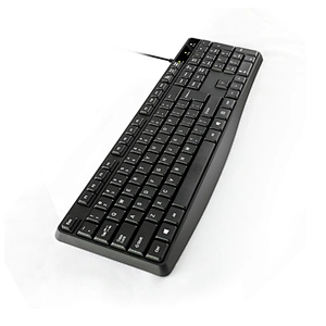 Hot selling full size desktop PC wired USB office business standard US UK Spanish Russia Arabic keyboard K-107S