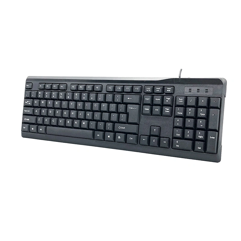 Big Ergonomic full size computer home office customized US French IT Spanish layout wired USB keyboard with number pad