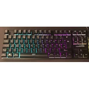 Best selling small compact 87/88 keys mechanical feeling LED rainbow Backlit 60% gaming keyboard for Windows PC Games